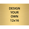Horizontal Engraved Heavy Brass Signs 12" x 16"