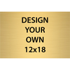 Horizontal Engraved Heavy Brass Signs 12" x 18"