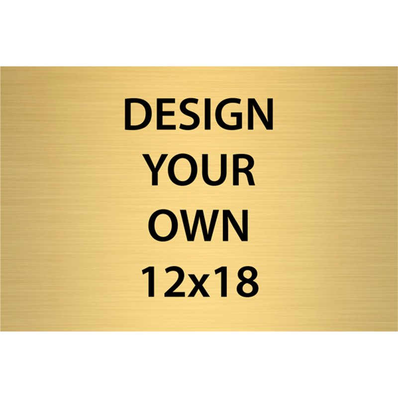 Horizontal Engraved Heavy Brass Signs 12" x 18"