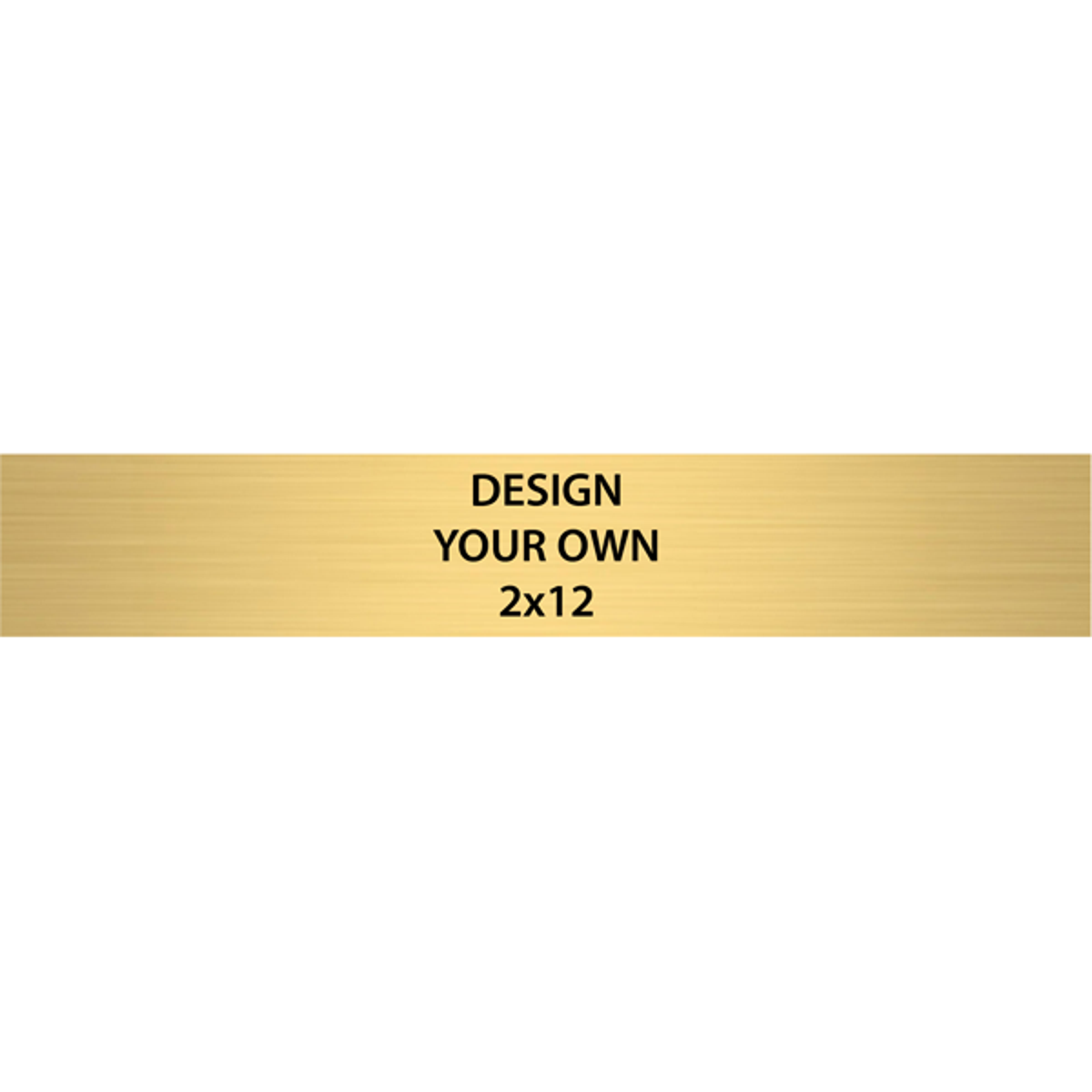 Horizontal Engraved Heavy Brass Signs 2" x 12"
