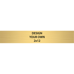 Horizontal Engraved Heavy Brass Signs 2" x 12"