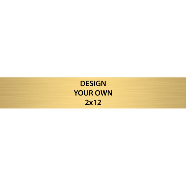 Horizontal Engraved Heavy Brass Signs 2" x 12"