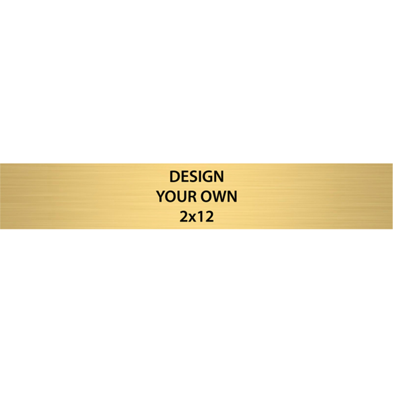 Horizontal Engraved Heavy Brass Signs 2" x 12"