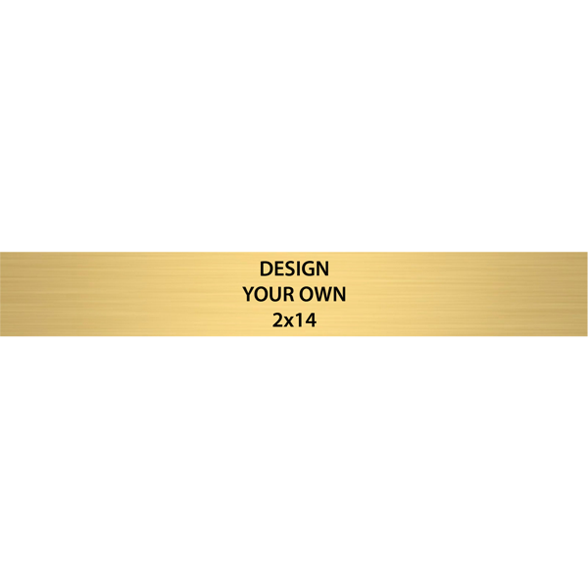 Horizontal Engraved Heavy Brass Signs 2" x 14"