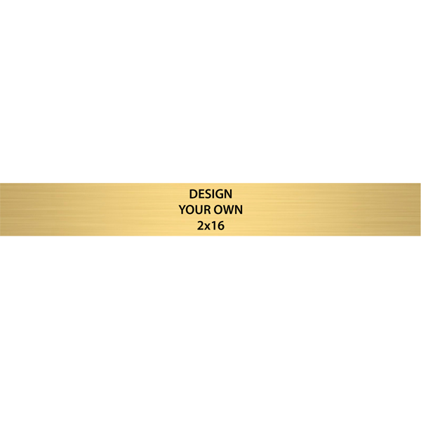 Horizontal Engraved Heavy Brass Signs 2" x 16"
