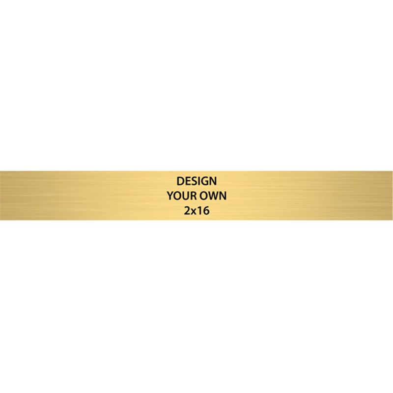 Horizontal Engraved Heavy Brass Signs 2" x 16"