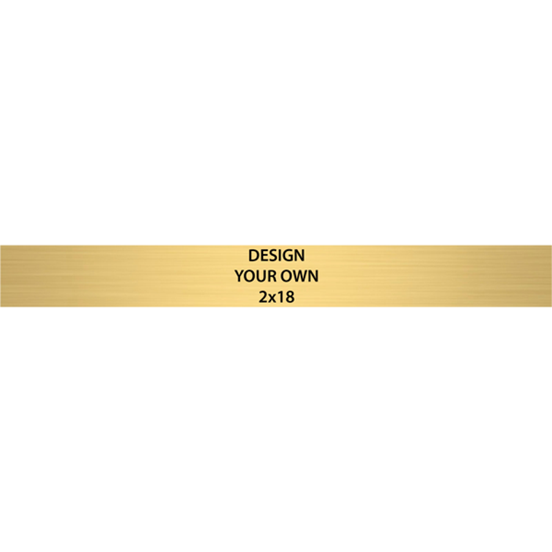 Horizontal Engraved Heavy Brass Signs 2" x 18"