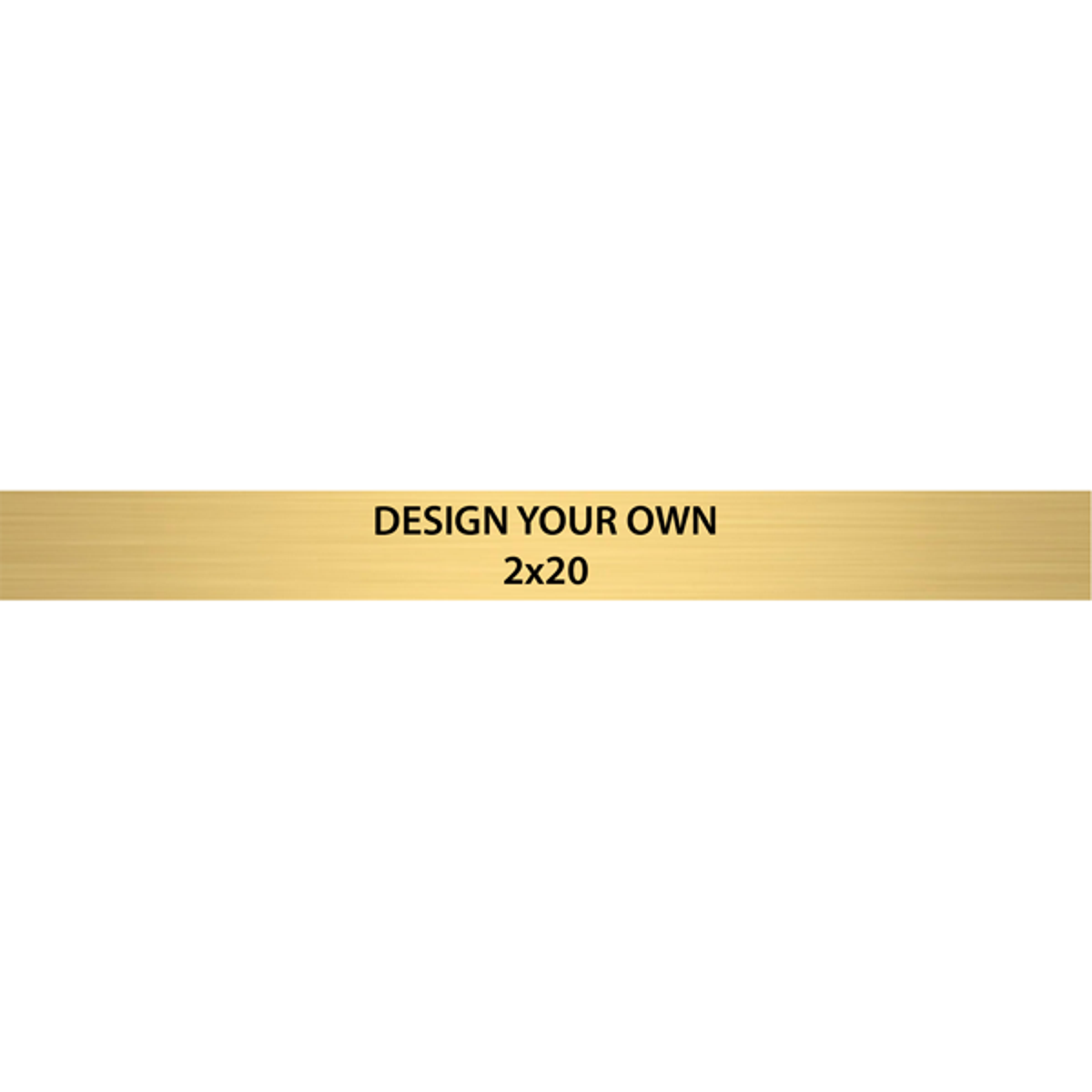Horizontal Engraved Heavy Brass Signs 2" x 20"