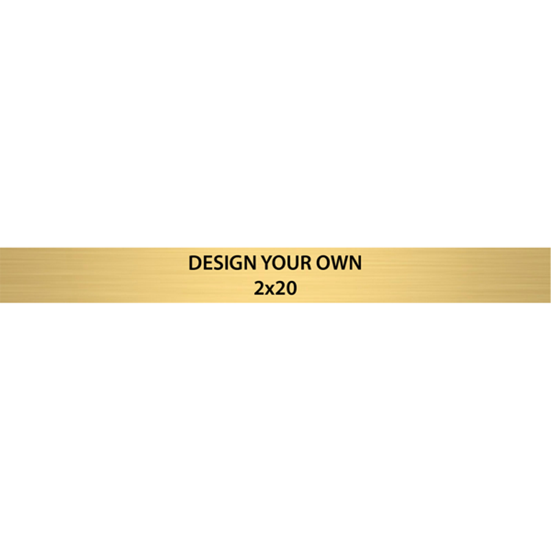 Horizontal Engraved Heavy Brass Signs 2" x 20"
