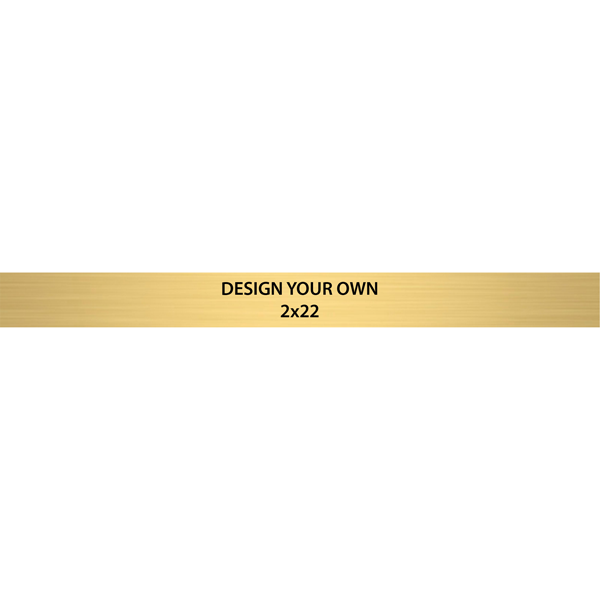 Horizontal Engraved Heavy Brass Signs 2" x 22"