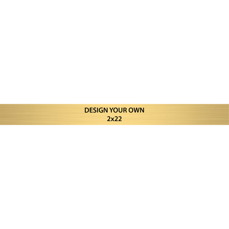 Horizontal Engraved Heavy Brass Signs 2" x 22"