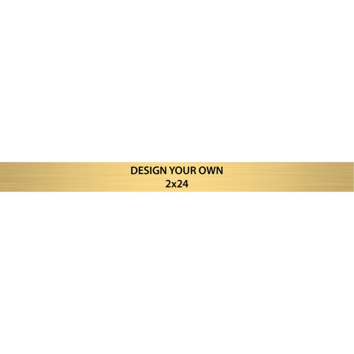 Horizontal Engraved Heavy Brass Signs 2" x 24"