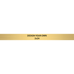 Horizontal Engraved Heavy Brass Signs 2" x 24"