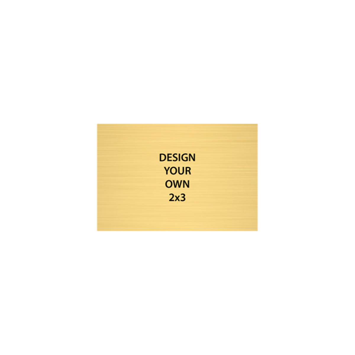 Horizontal Engraved Heavy Brass Signs 2" x 3"