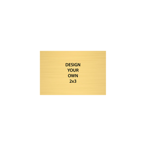 Horizontal Engraved Heavy Brass Signs 2" x 3"