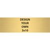 Horizontal Engraved Heavy Brass Signs 3" x 10"