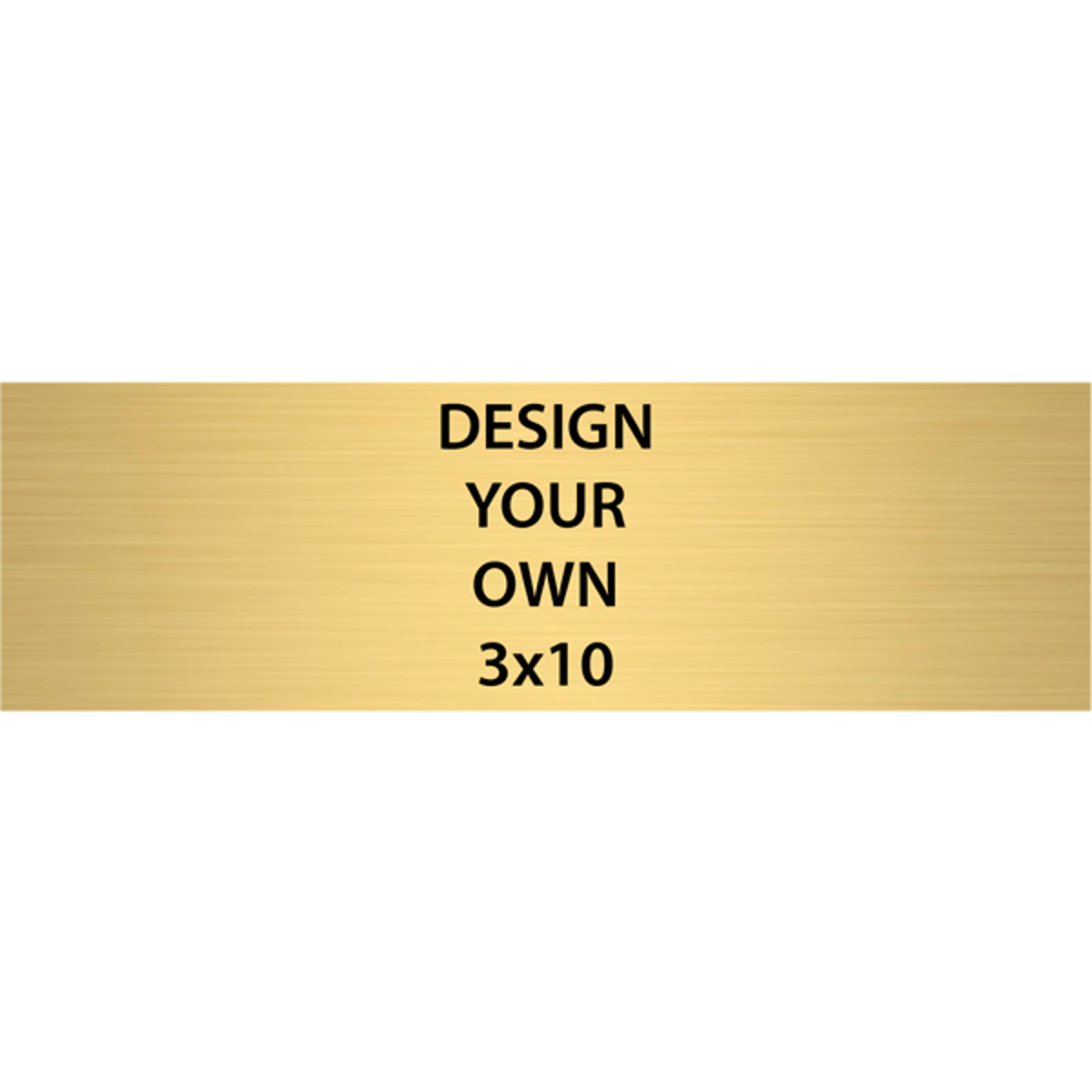 Horizontal Engraved Heavy Brass Signs 3" x 10"