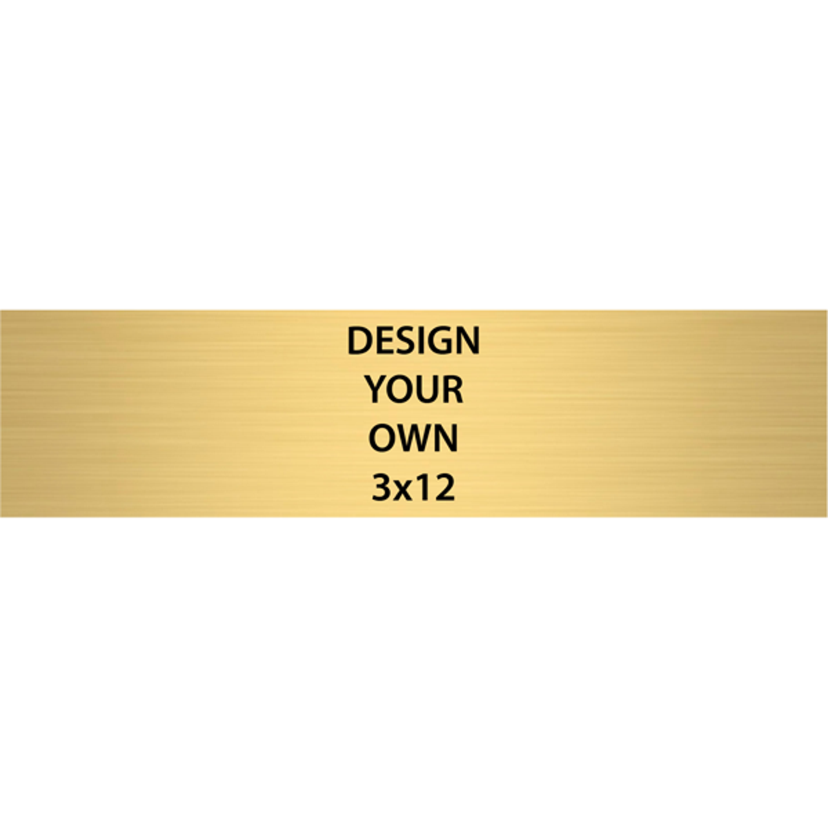 Horizontal Engraved Heavy Brass Signs 3" x 12"