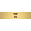 Horizontal Engraved Heavy Brass Signs 3" x 14"