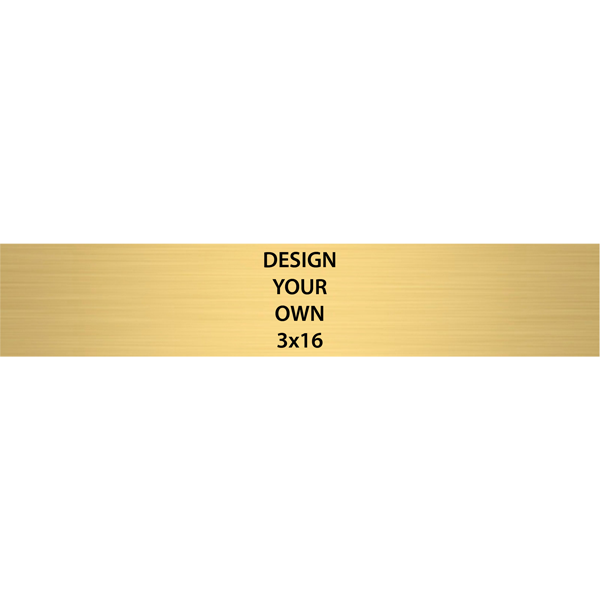 Horizontal Engraved Heavy Brass Signs 3" x 16"