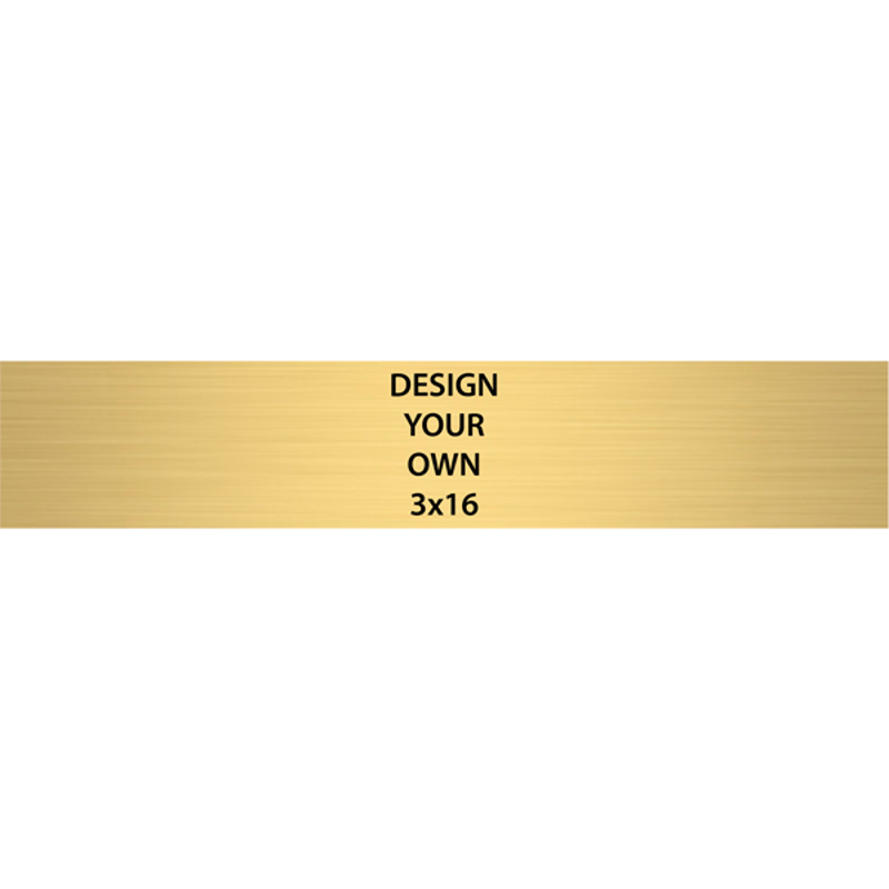 Horizontal Engraved Heavy Brass Signs 3" x 16"