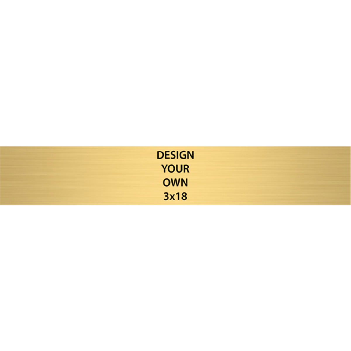Horizontal Engraved Heavy Brass Signs 3" x 18"