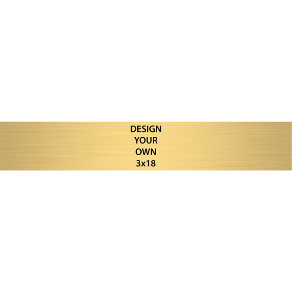 Horizontal Engraved Heavy Brass Signs 3" x 18"