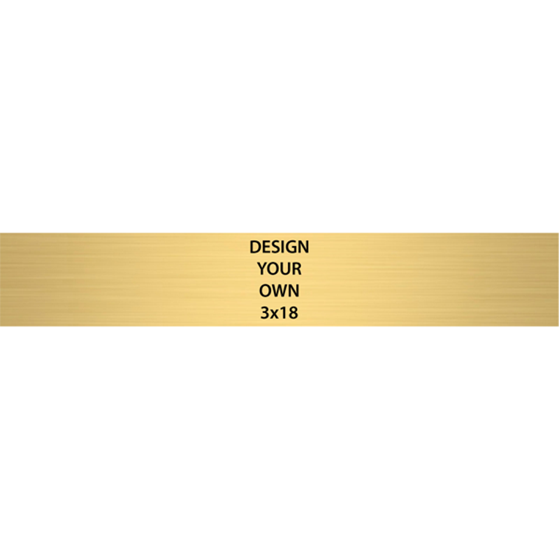 Horizontal Engraved Heavy Brass Signs 3" x 18"