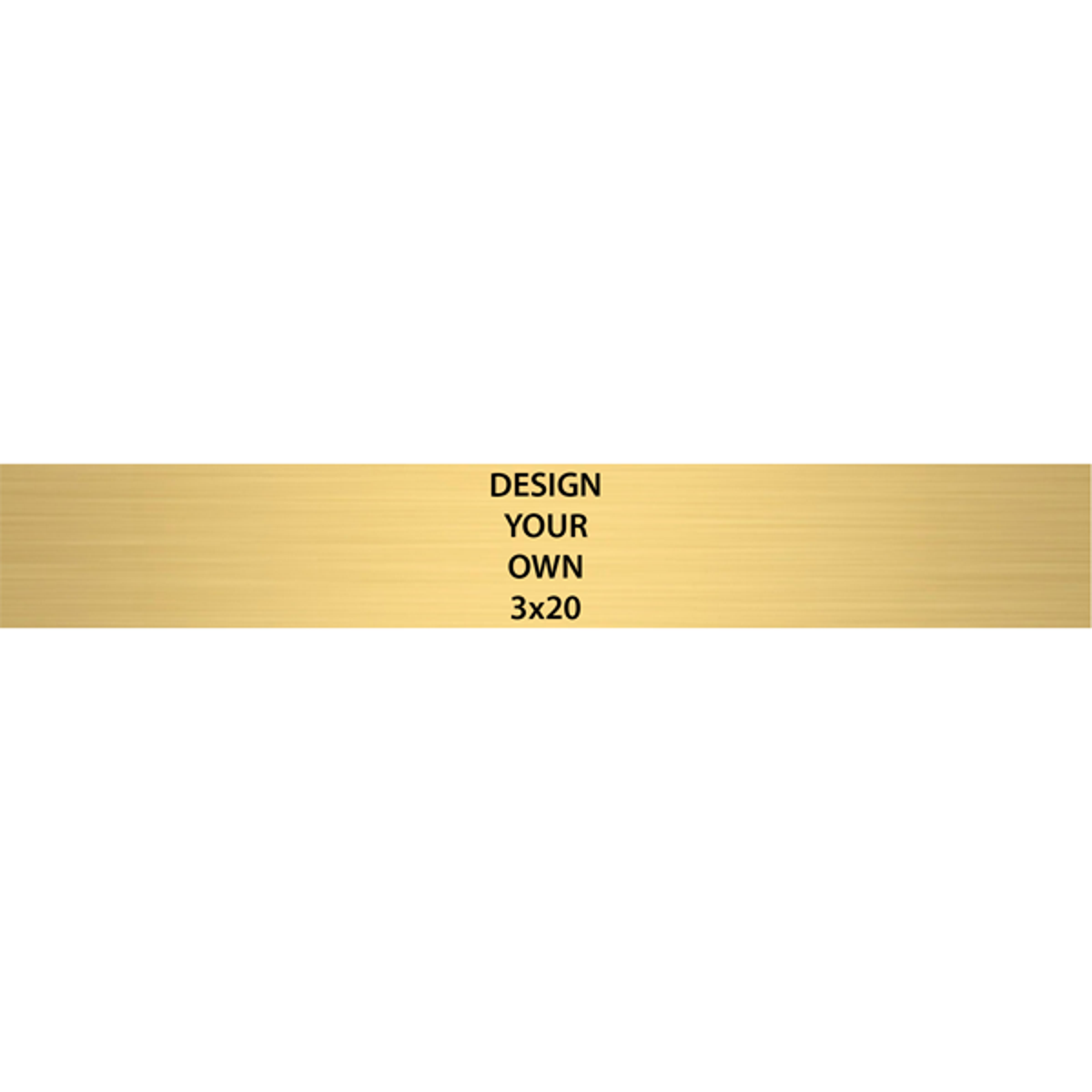 Horizontal Engraved Heavy Brass Signs 3" x 20"