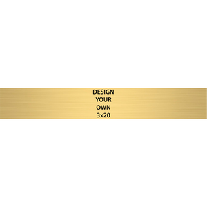 Horizontal Engraved Heavy Brass Signs 3" x 20"