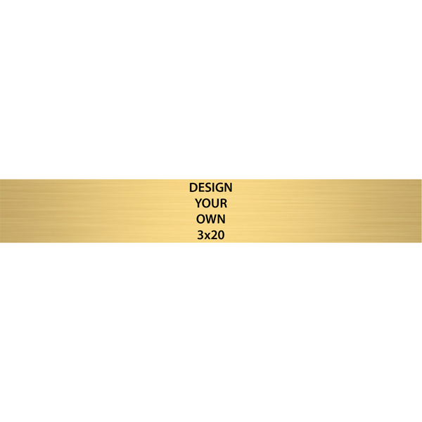 Horizontal Engraved Heavy Brass Signs 3" x 20"