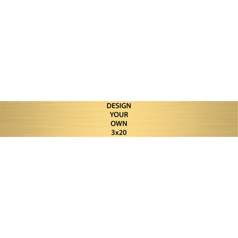 Horizontal Engraved Heavy Brass Signs 3" x 20"