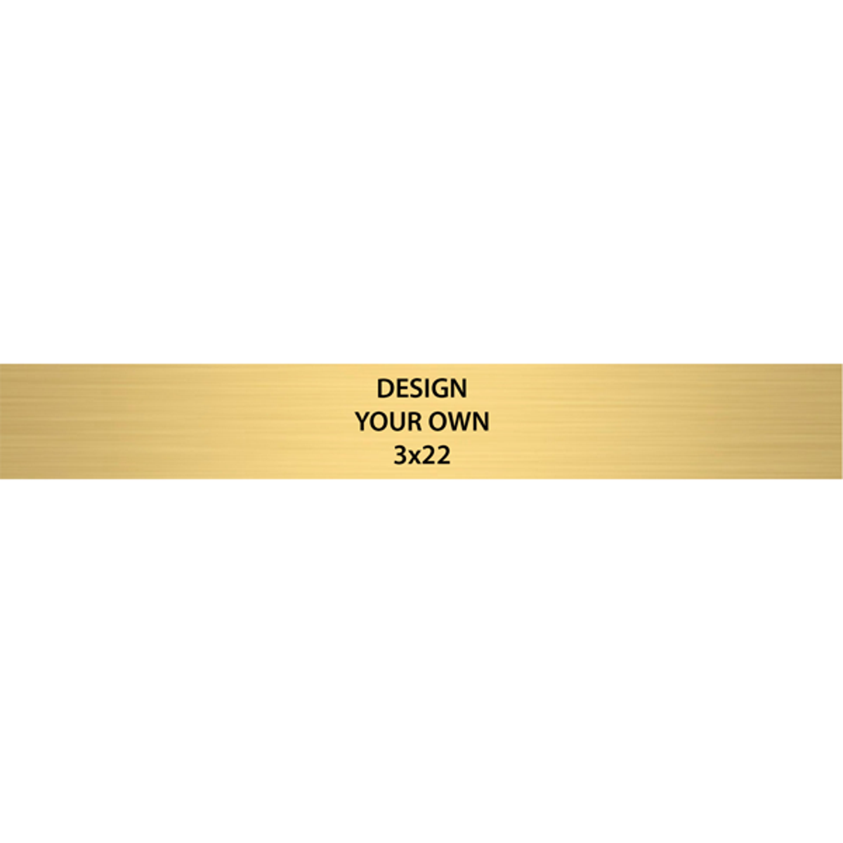 Horizontal Engraved Heavy Brass Signs 3" x 22"