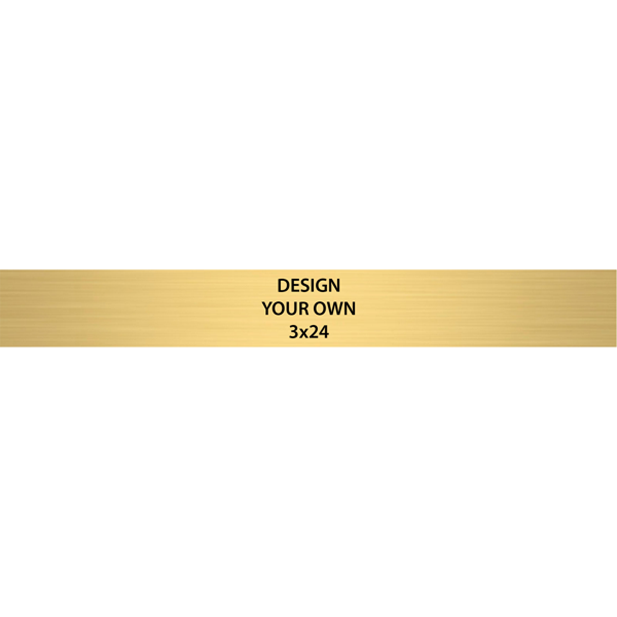 Horizontal Engraved Heavy Brass Signs 3" x 24"