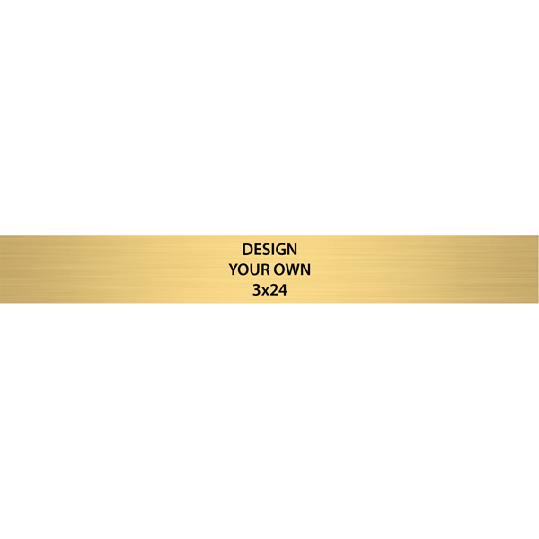 Horizontal Engraved Heavy Brass Signs 3" x 24"