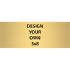 Horizontal Engraved Heavy Brass Signs 3" x 8"