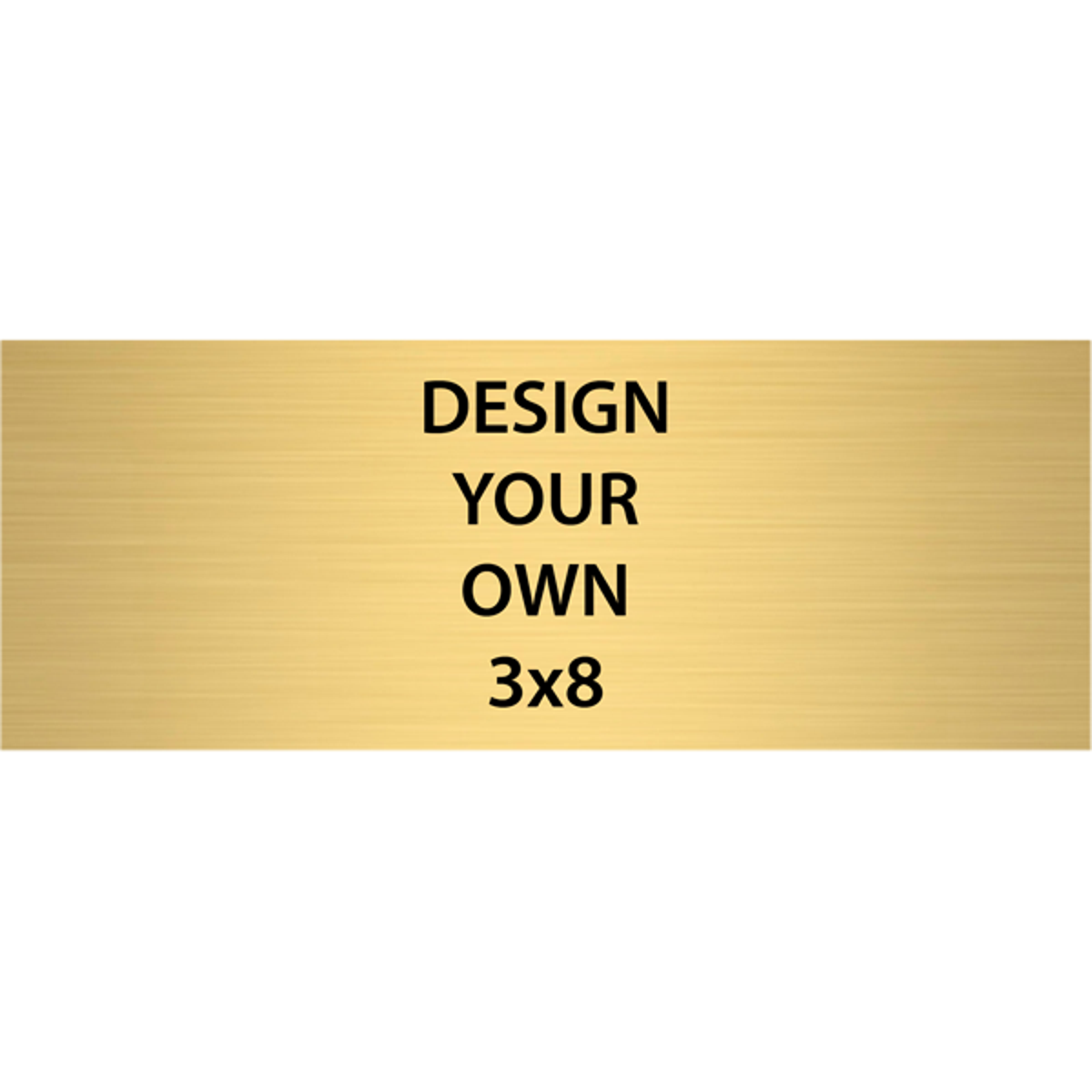 Horizontal Engraved Heavy Brass Signs 3" x 8"