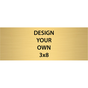 Horizontal Engraved Heavy Brass Signs 3" x 8"