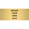 Horizontal Engraved Heavy Brass Signs 4" x 10"