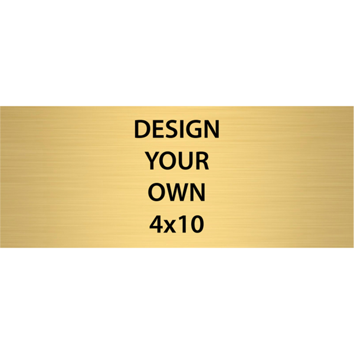 Horizontal Engraved Heavy Brass Signs 4" x 10"