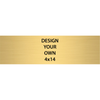 Horizontal Engraved Heavy Brass Signs 4" x 14"