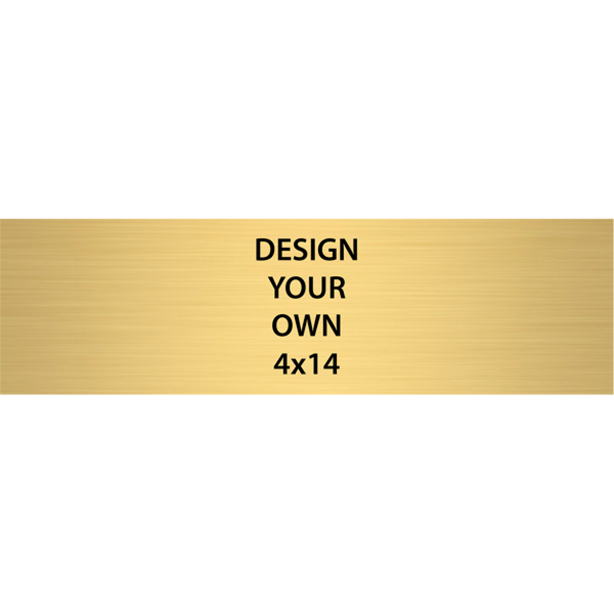 Horizontal Engraved Heavy Brass Signs 4" x 14"