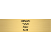 Horizontal Engraved Heavy Brass Signs 4" x 16"