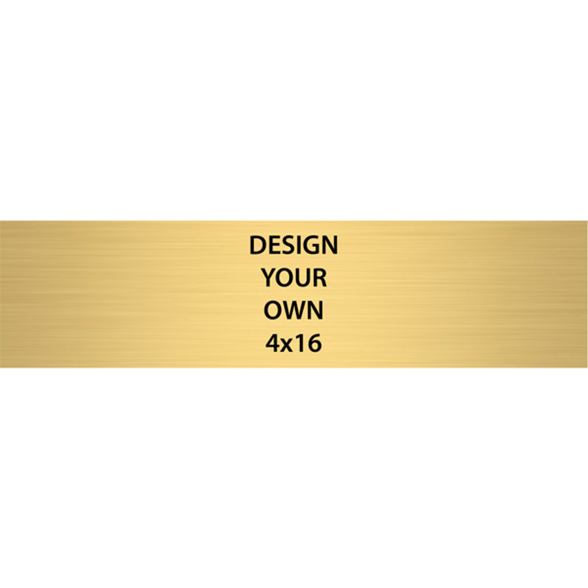 Horizontal Engraved Heavy Brass Signs 4" x 16"