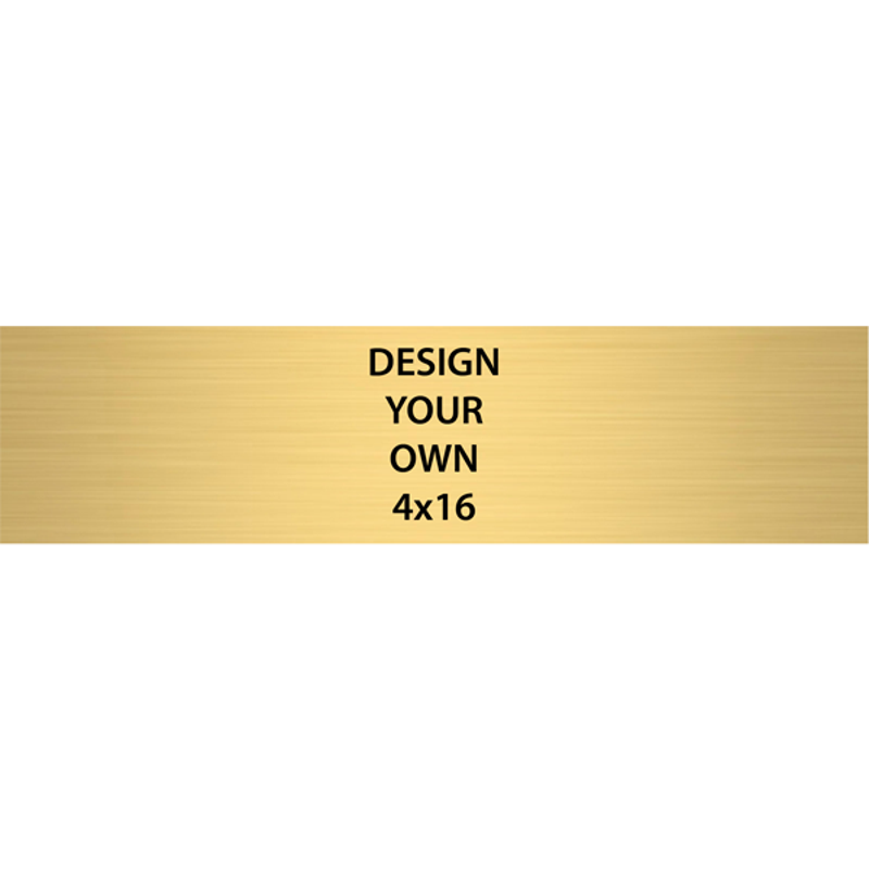 Horizontal Engraved Heavy Brass Signs 4" x 16"