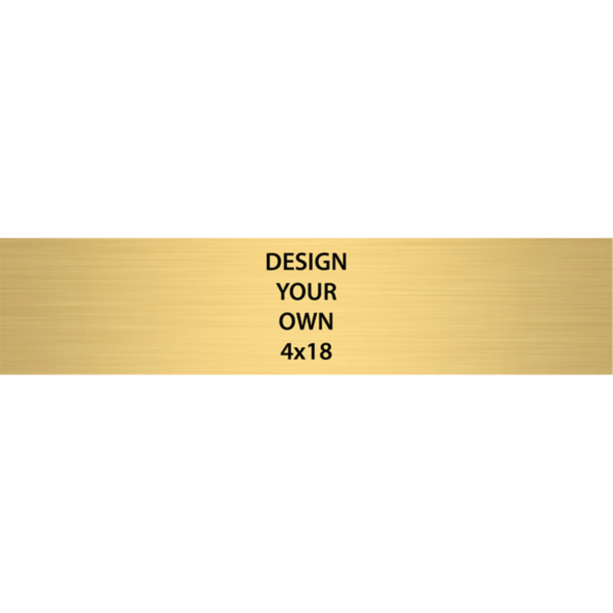 Horizontal Engraved Heavy Brass Signs 4" x 18"