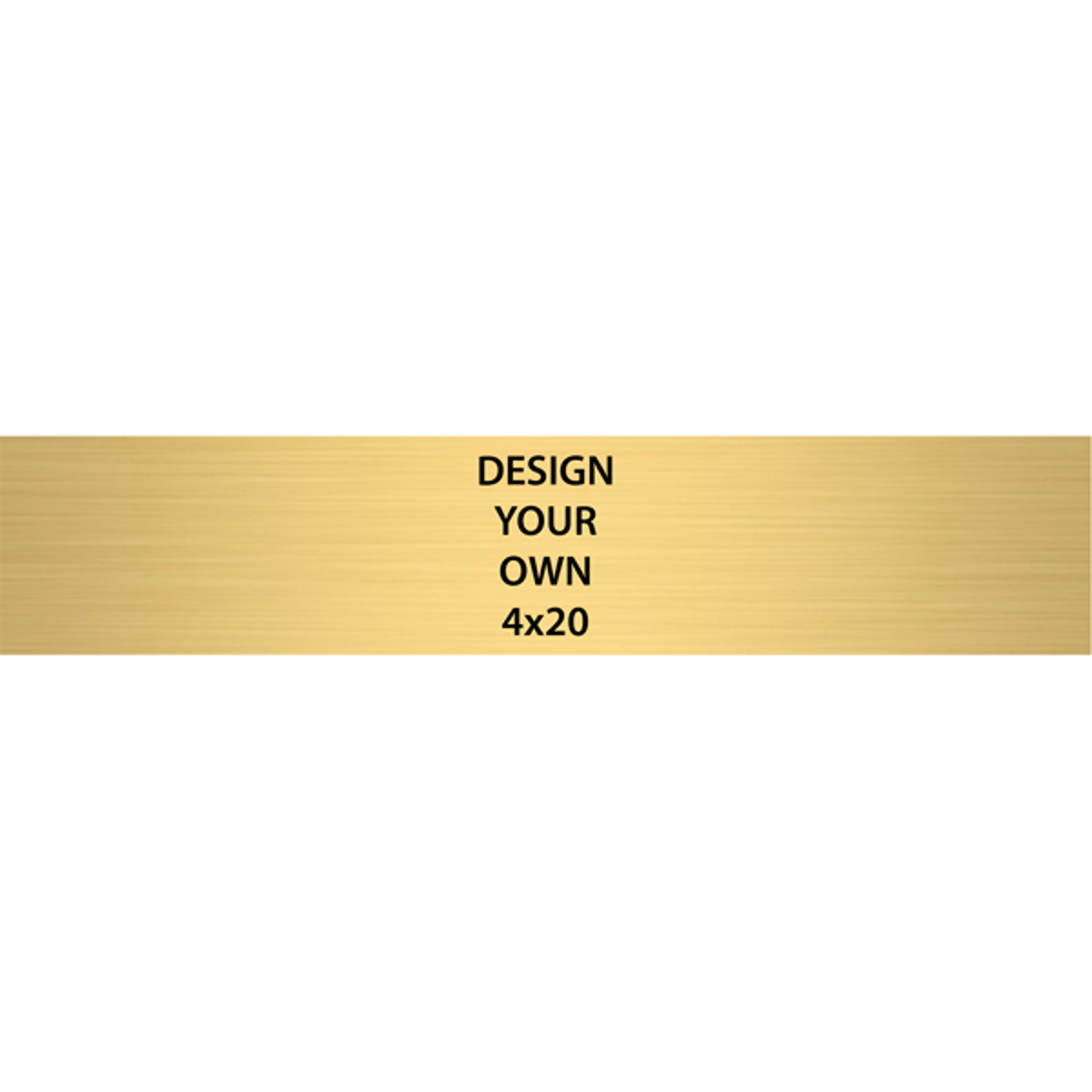 Horizontal Engraved Heavy Brass Signs 4" x 20"