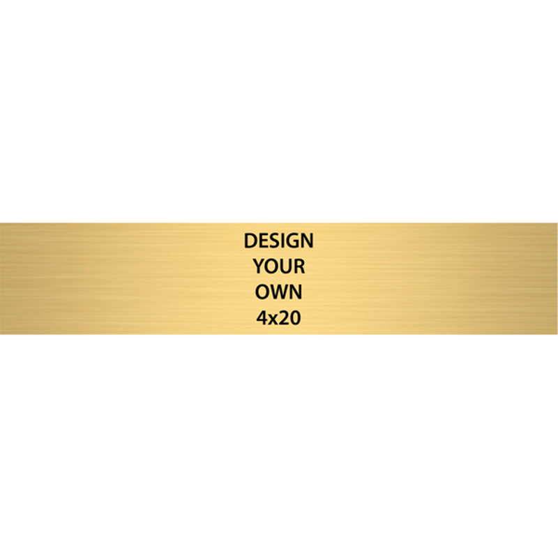 Horizontal Engraved Heavy Brass Signs 4" x 20"