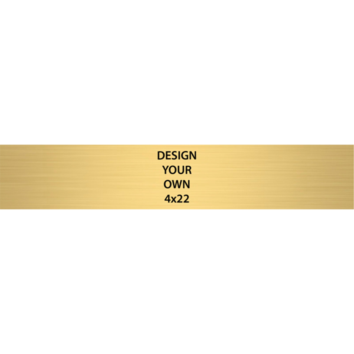 Horizontal Engraved Heavy Brass Signs 4" x 22"