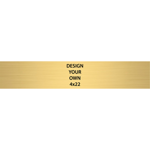 Horizontal Engraved Heavy Brass Signs 4" x 22"